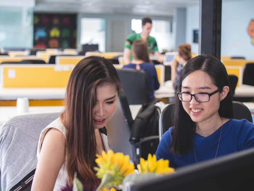 Person working on laptop